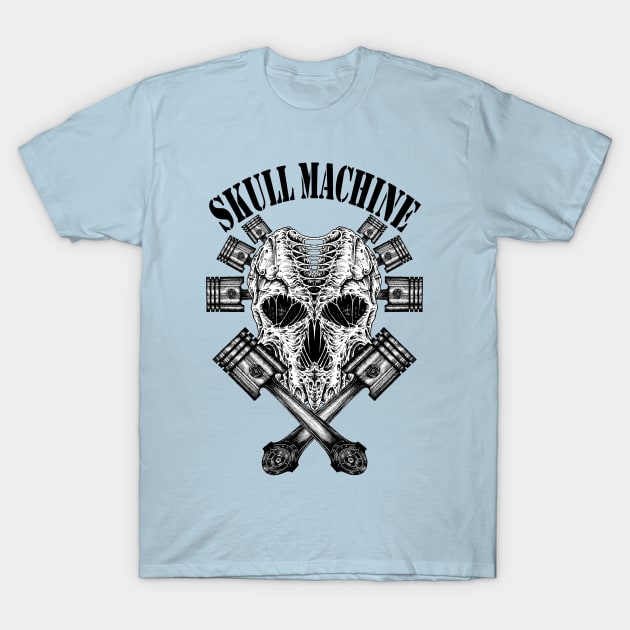 Skull Machine T-Shirt by HornArt